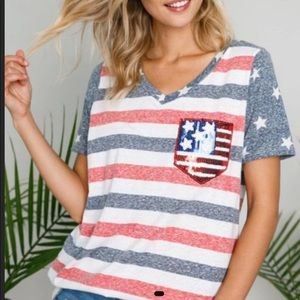 Stars and Stripes sequin top